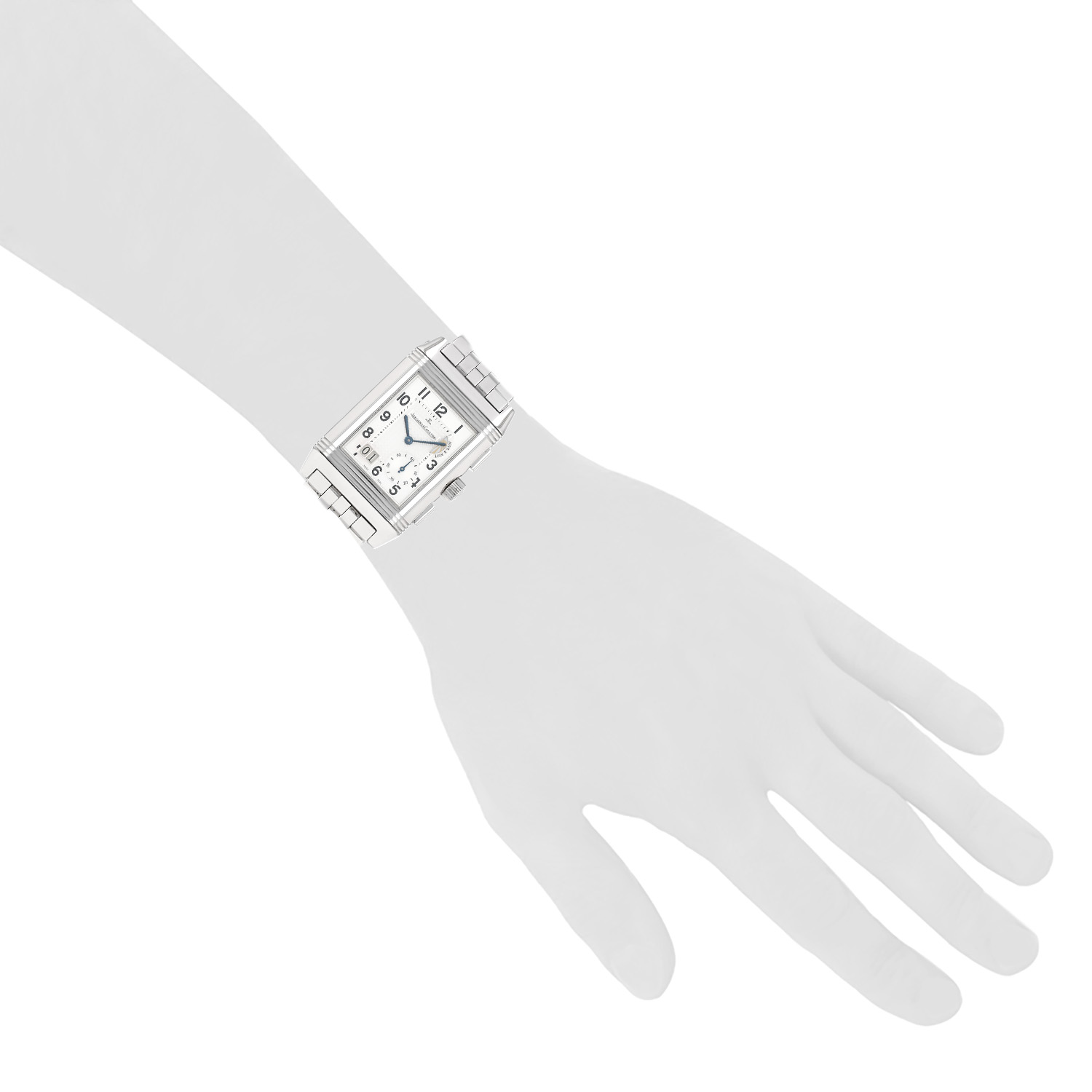 Jaeger-LeCoultre Reverso Grande GMT watch in steel, Ref: Jaeger Lecoultre - 240818  Circa 2010 - Detail D1
