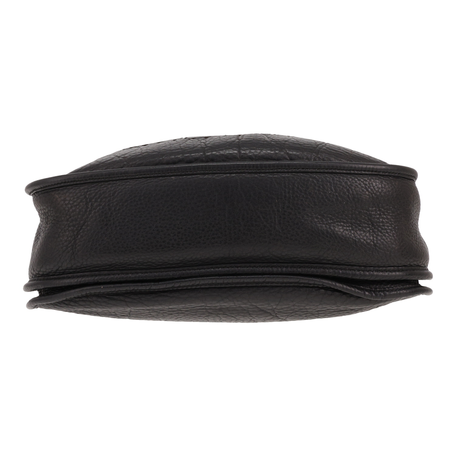 Hermès Evelyne 29 cm shoulder bag in black buffalo leather - Detail D1