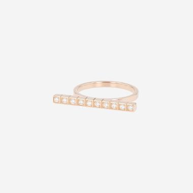 Bague Chopard Ice Cube en or rose et diamants
