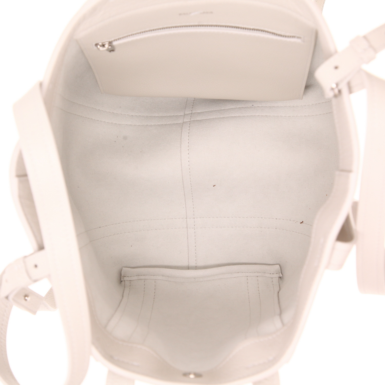 Borsa Balenciaga Everyday in pelle martellata bianca - Detail D3