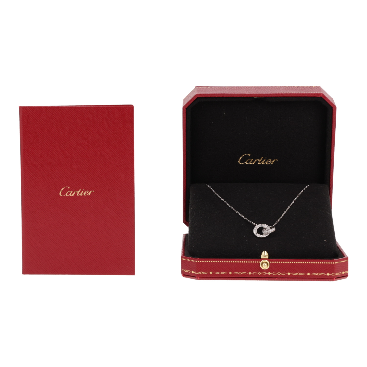 Cartier Love necklace in white gold and diamonds - Detail D2