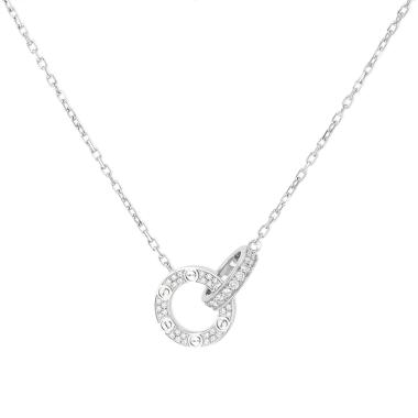 Collier Cartier Love en or blanc et diamants