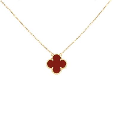 Collier Van Cleef Arpels Vintage Alhambra en or jaune et cornaline