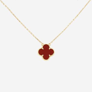 Collier Van Cleef & Arpels Vintage Alhambra en or jaune et cornaline