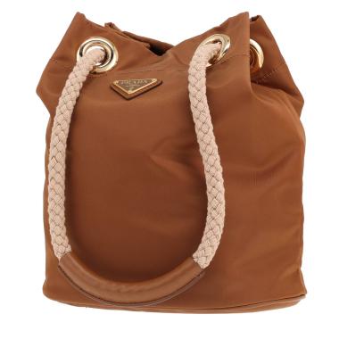 Borsa Prada  Mariner in tela e pelle marrone