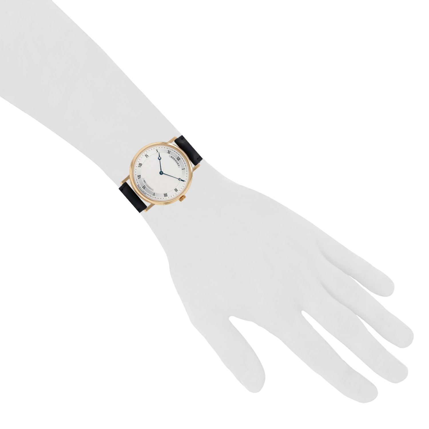 Breguet Classic watch in yellow gold and leather, Ref: Breguet - 5157  Circa 2007 - Detail D1