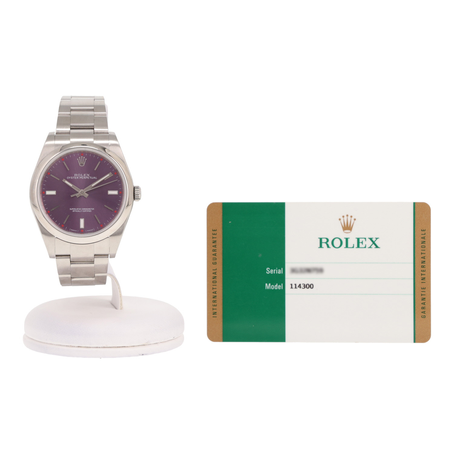 Montre Rolex Oyster Perpetual en acier Ref: Rolex - 114300  Vers 2018