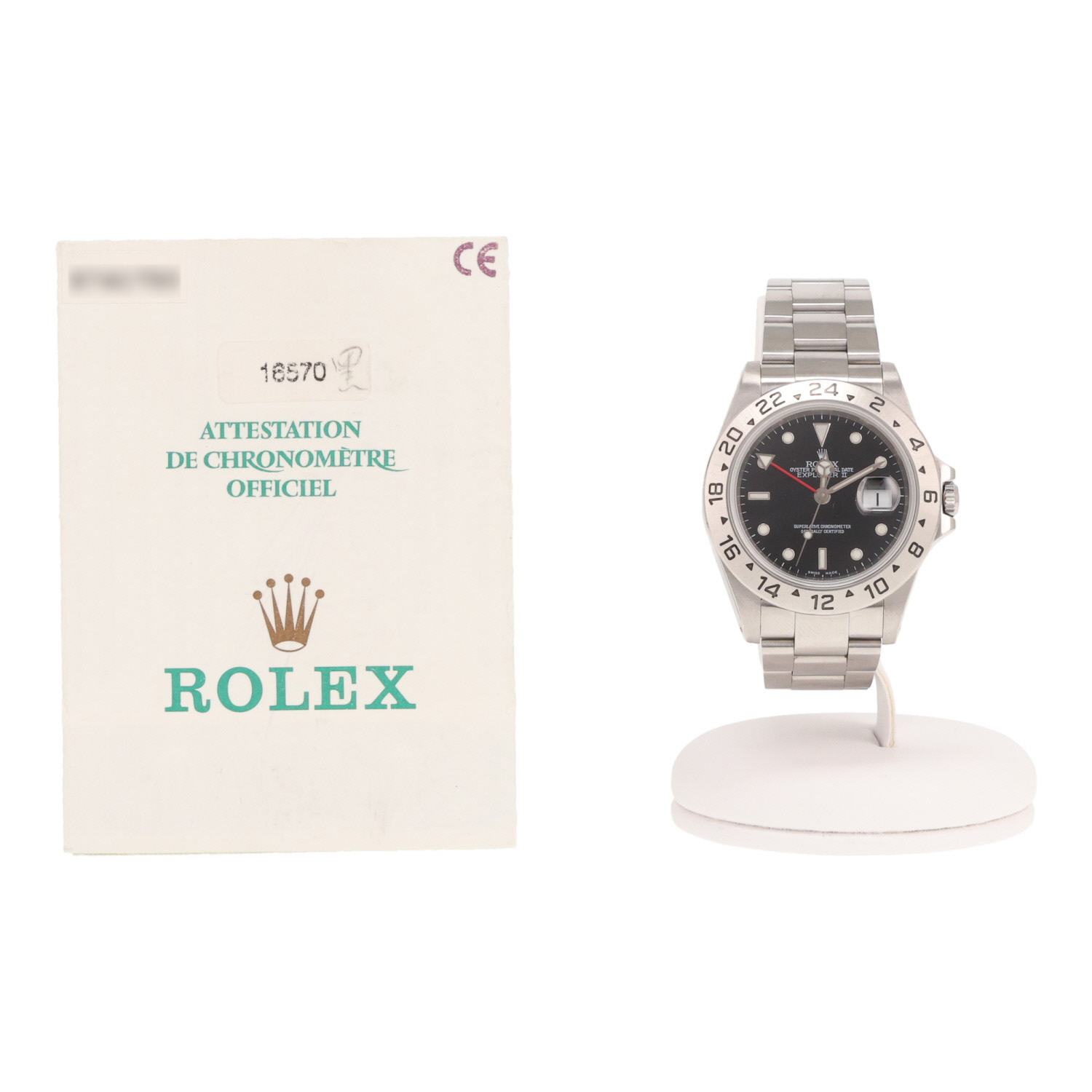 Rolex Explorer II steel watch, Ref: Rolex - 16570  Circa 2001 - Detail D2