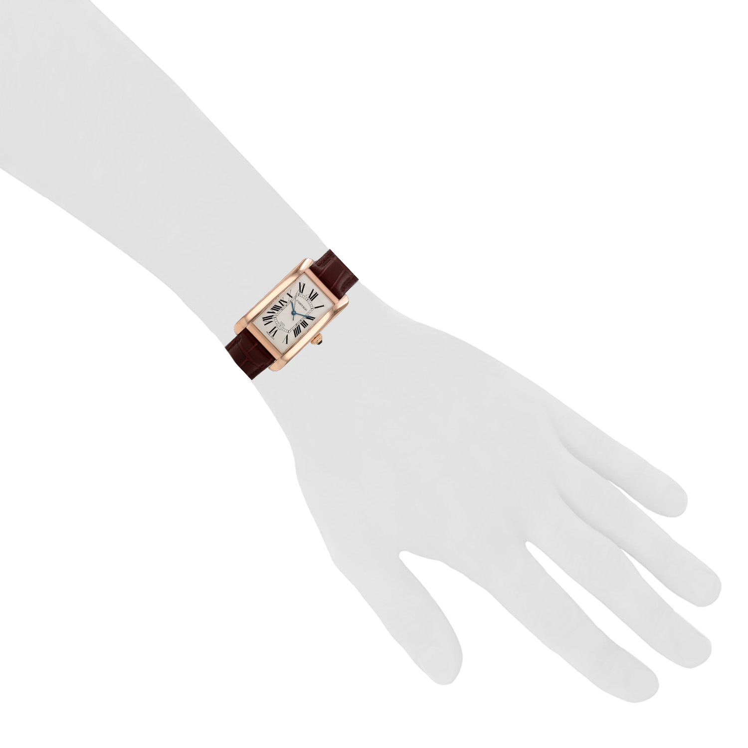 Orologio Cartier Tank Américaine modello grande in oro rosa, rif.: Cartier - 2505, intorno al 2020 - Detail D1