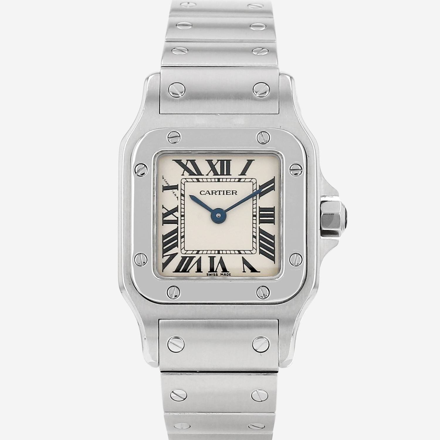 Cartier Santos small model watch in steel, Ref: Cartier - 1565, circa 1990