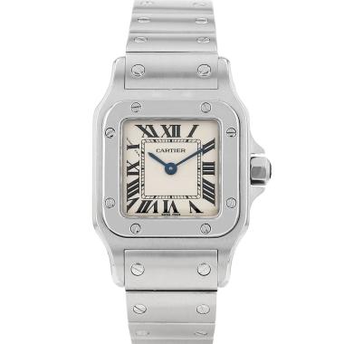 Montre Cartier Santos petit modèle  en acier Ref: Cartier - 1565  Vers 1990