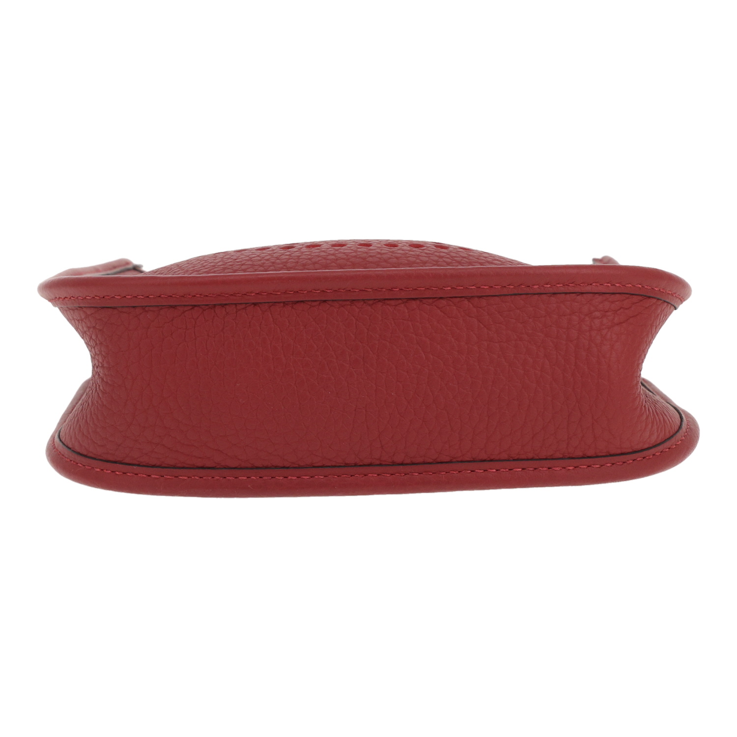 Sac bandoulière Hermès  Evelyne 16 cm en cuir taurillon clémence rouge H - Detail D1