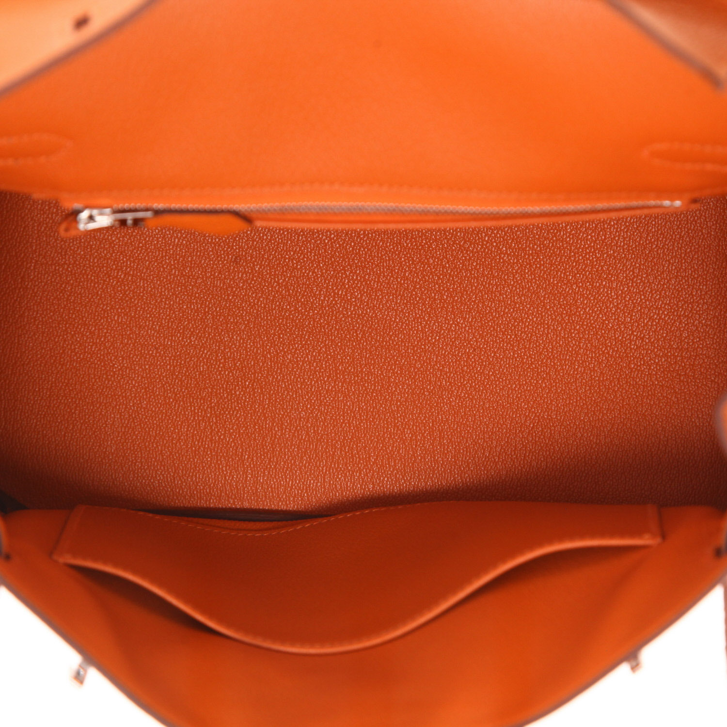 Sac à main Hermès  Birkin 25 cm en cuir togo orange - Detail D3