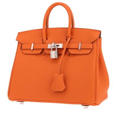 Borsa Hermès Birkin da 25 cm in pelle Togo Orange