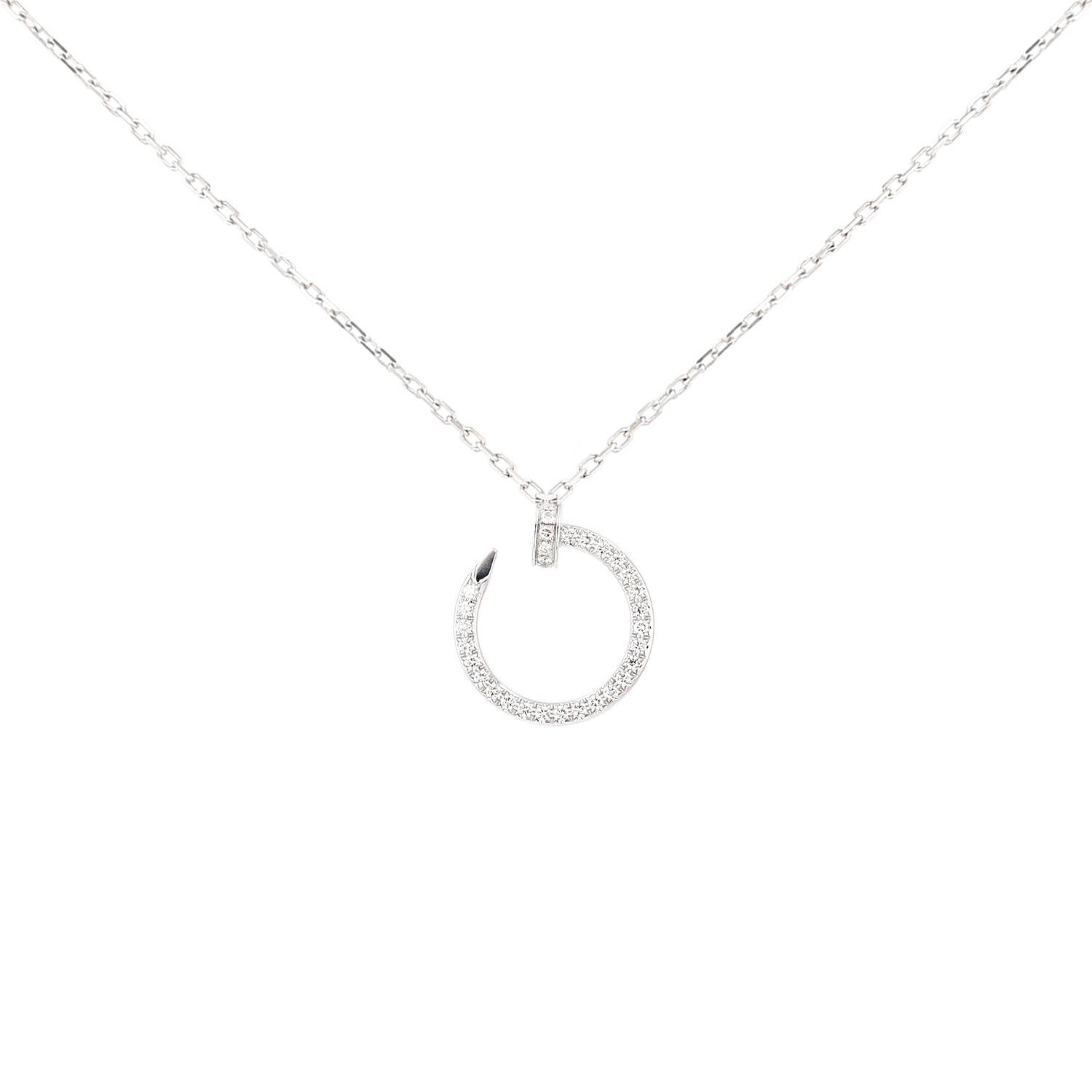 Collier Cartier Juste un clou en or blanc et diamants