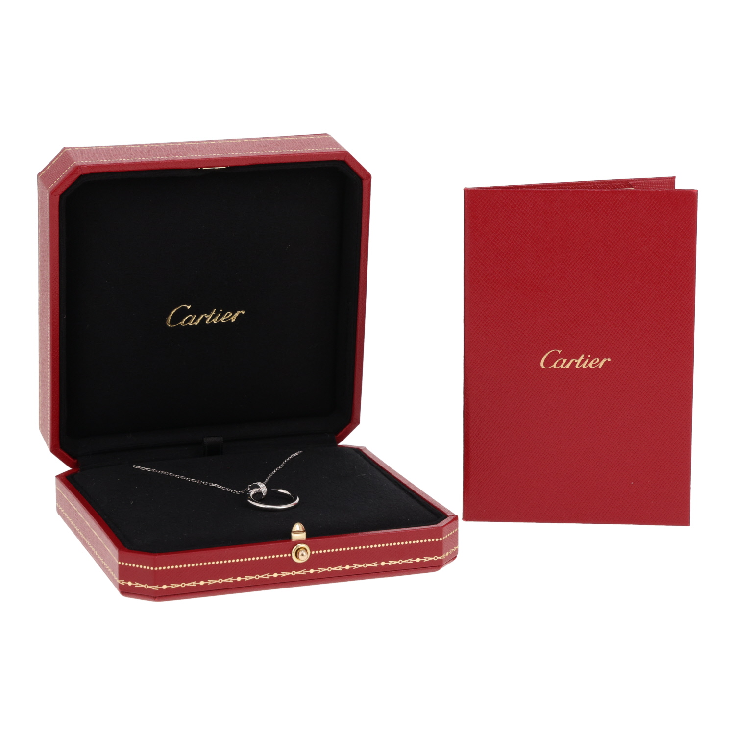 Cartier Juste un clou necklace in white gold and diamonds - Detail D2