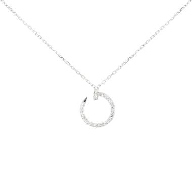 Collar «Juste un clou» de Cartier, en oro blanco y diamantes