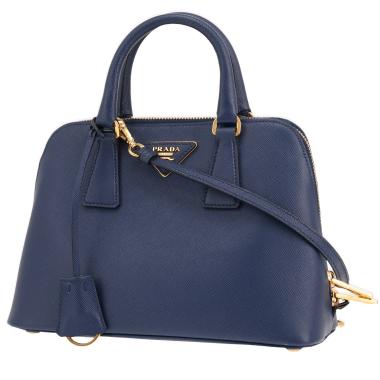 Prada shoulder bag   in blue Saffiano leather