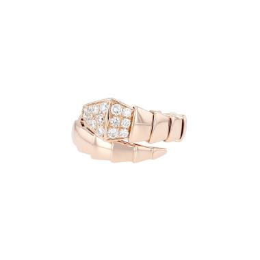 Bague Bulgari Serpenti Viper en or rose et diamants