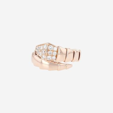 Bague Bulgari Serpenti Viper en or rose et diamants