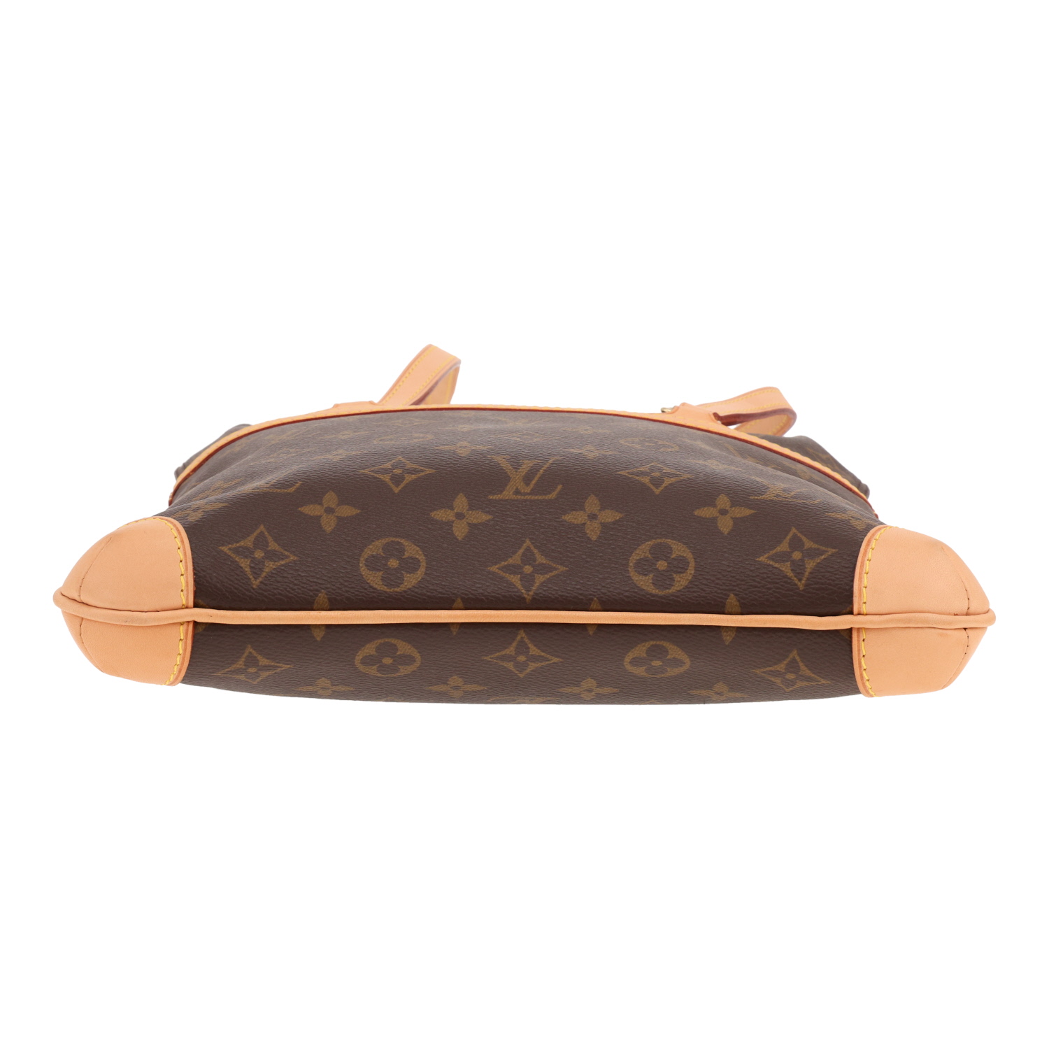 Bolso de mano de Louis Vuitton: cojín de lona con monograma marrón y piel natural - Detail D1