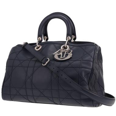 Dior Bowling handbag in Bleu Marine leather