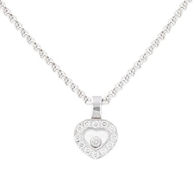 Collier Chopard Happy Diamonds en or blanc et diamants