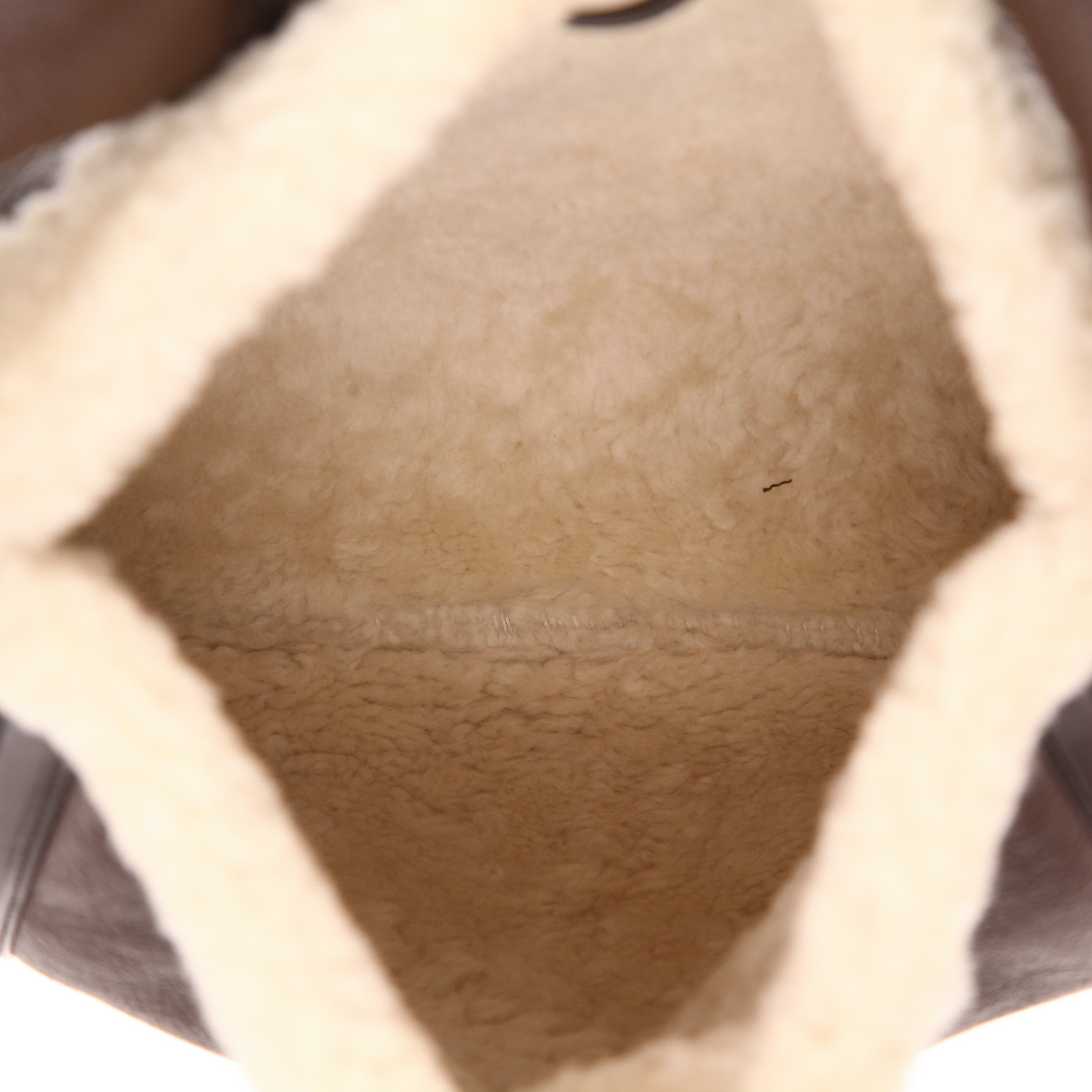 Borsa Bottega Veneta  Hobo in montone rovesciato marrone - Detail D3