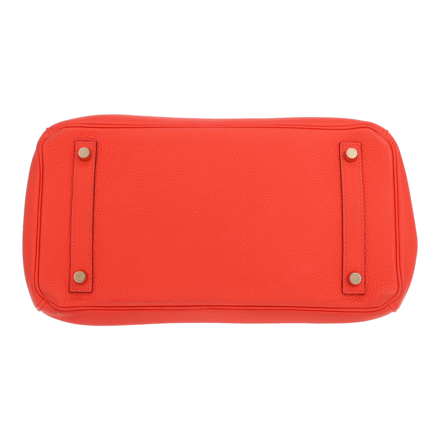 Hermès Birkin handbag, 30 cm, in Capucine Orange Togo leather - Detail D1
