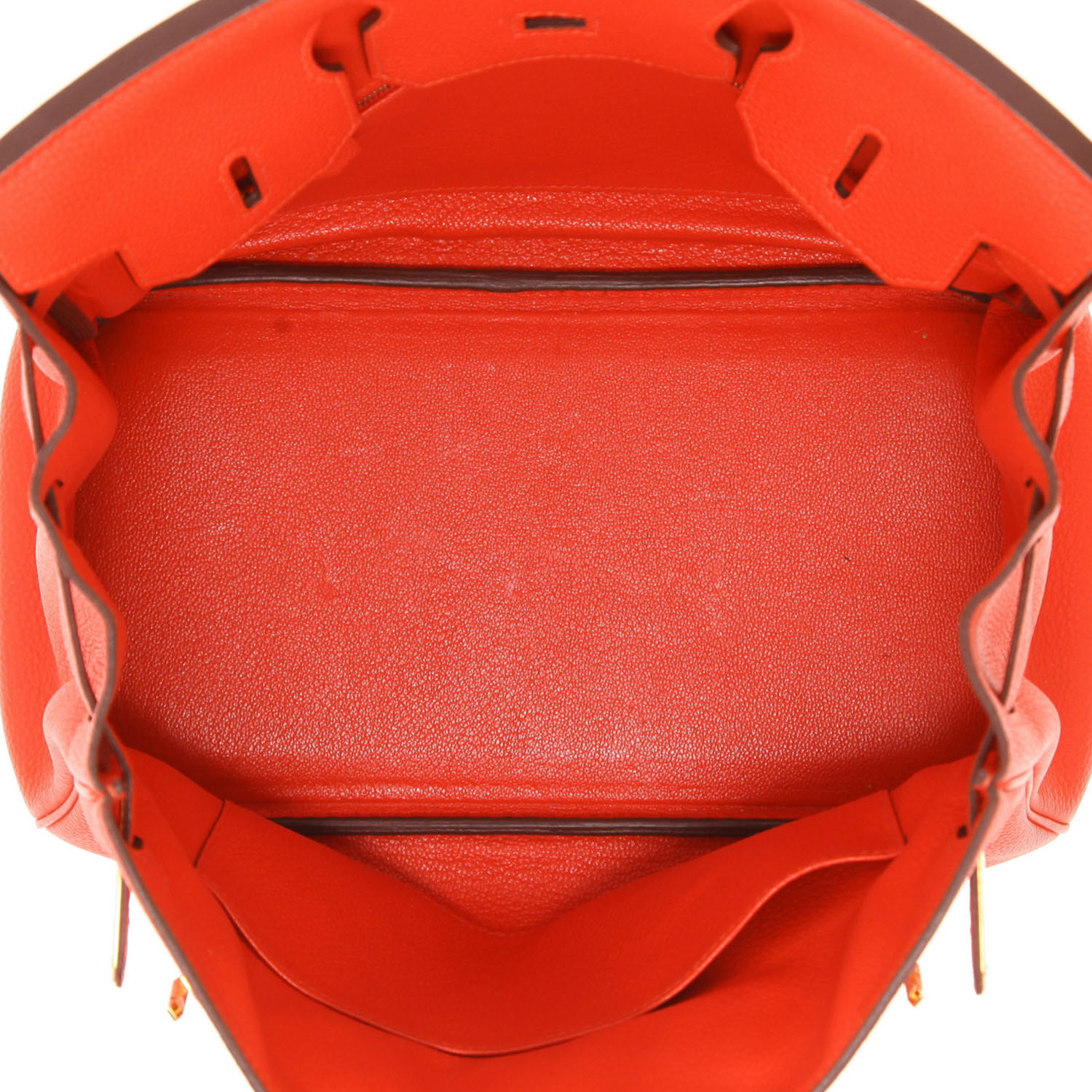 Hermès Birkin handbag, 30 cm, in Capucine Orange Togo leather - Detail D3