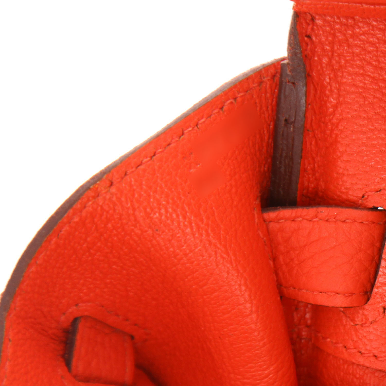Sac à main Hermès  Birkin 30 cm en cuir togo orange Capucine - Detail D4