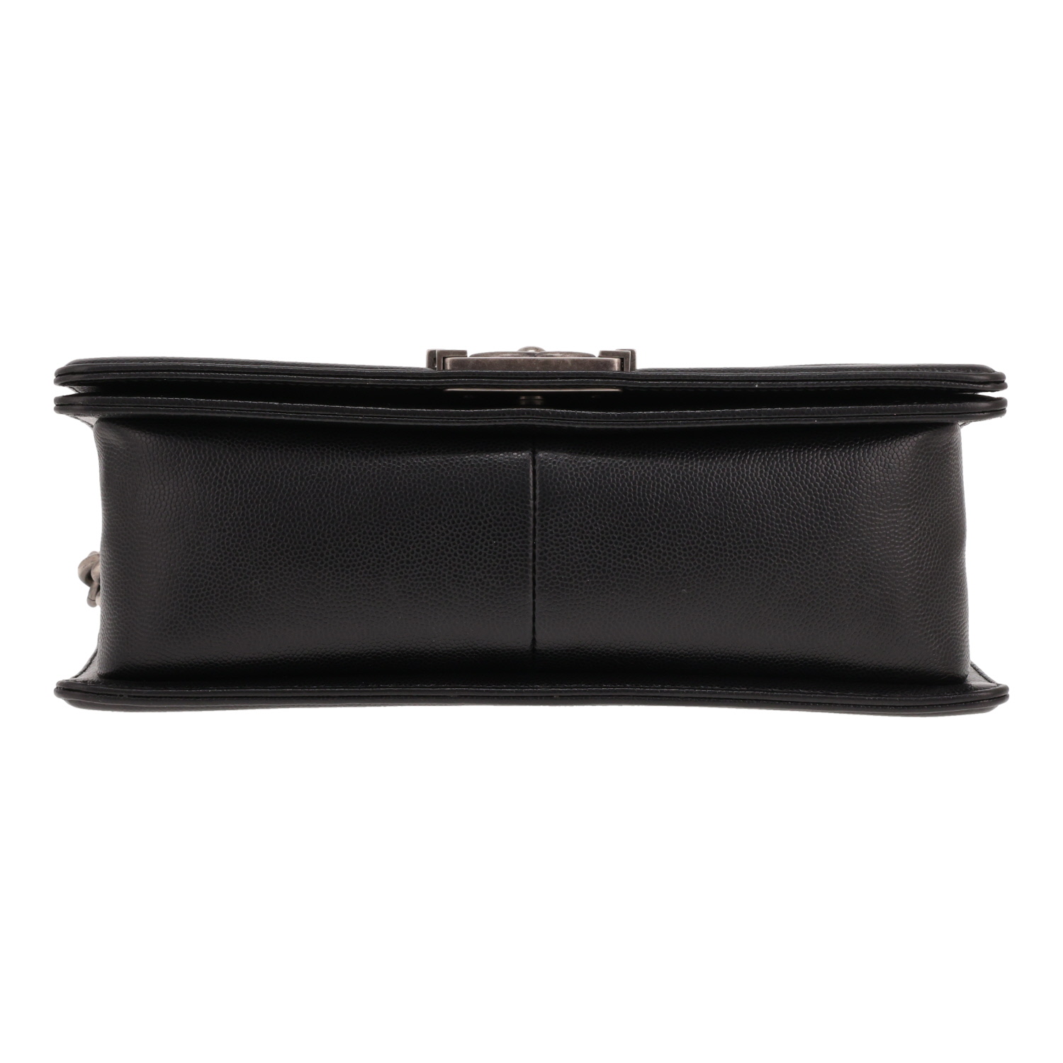 Bolso bandolera Chanel Boy de piel acolchada negra - Detail D1