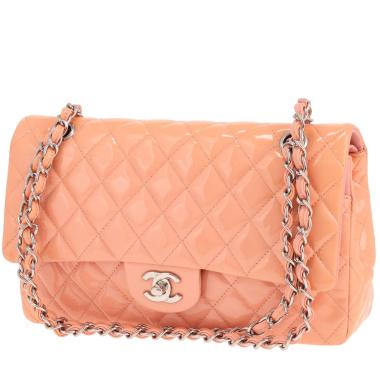 Sac à main Chanel  Timeless Classic en cuir verni matelassé rose
