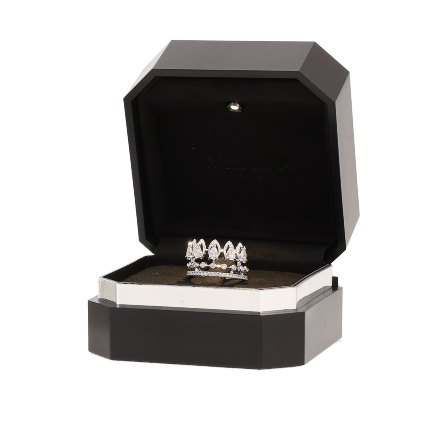 Messika Desert Bloom ring in white gold and diamonds - Detail D2