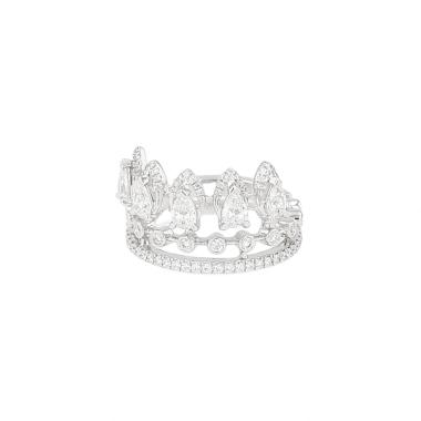 Messika Desert Bloom ring in white gold and diamonds