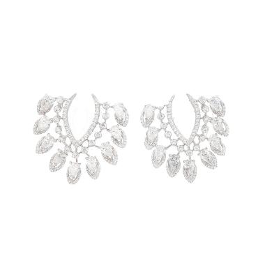 Par de hebillas Messika Desert Bloom en oro blanco y diamantes