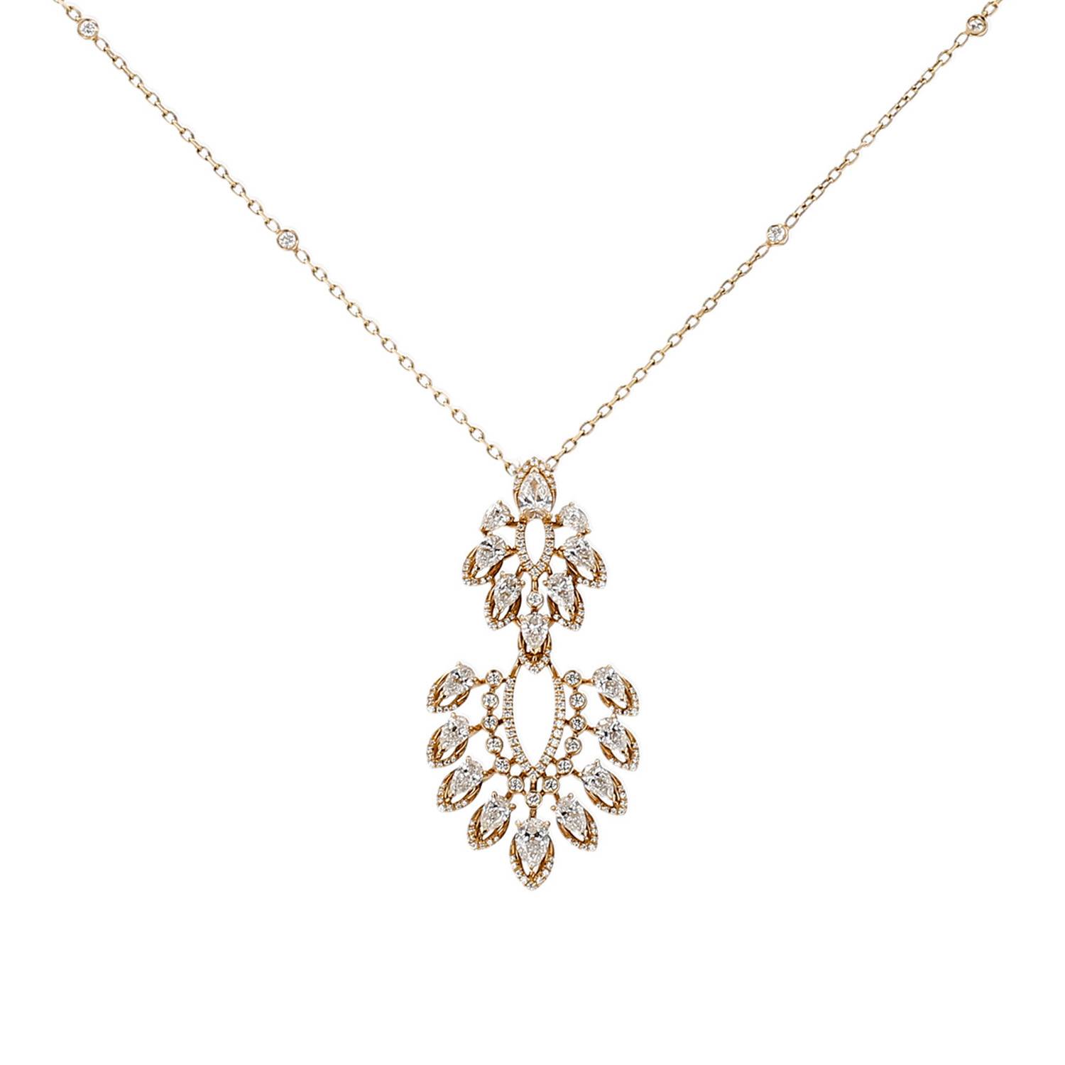 Sautoir Messika Desert Bloom en or rose et diamants Sautoir Messika Desert Bloom en or rose et diamants