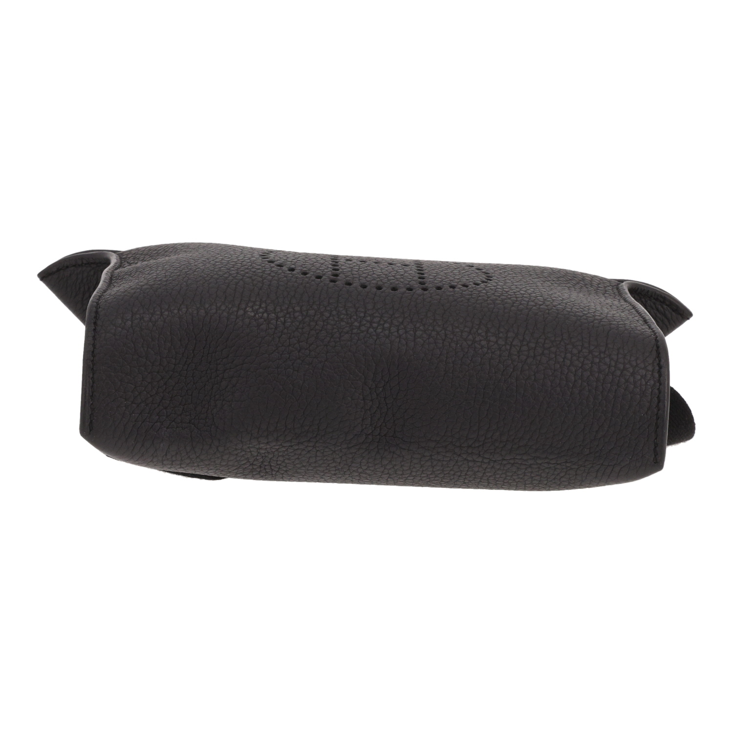 Bolso bandolera de Hermès  Con compartimento auxiliar de piel Togo negra - Detail D1
