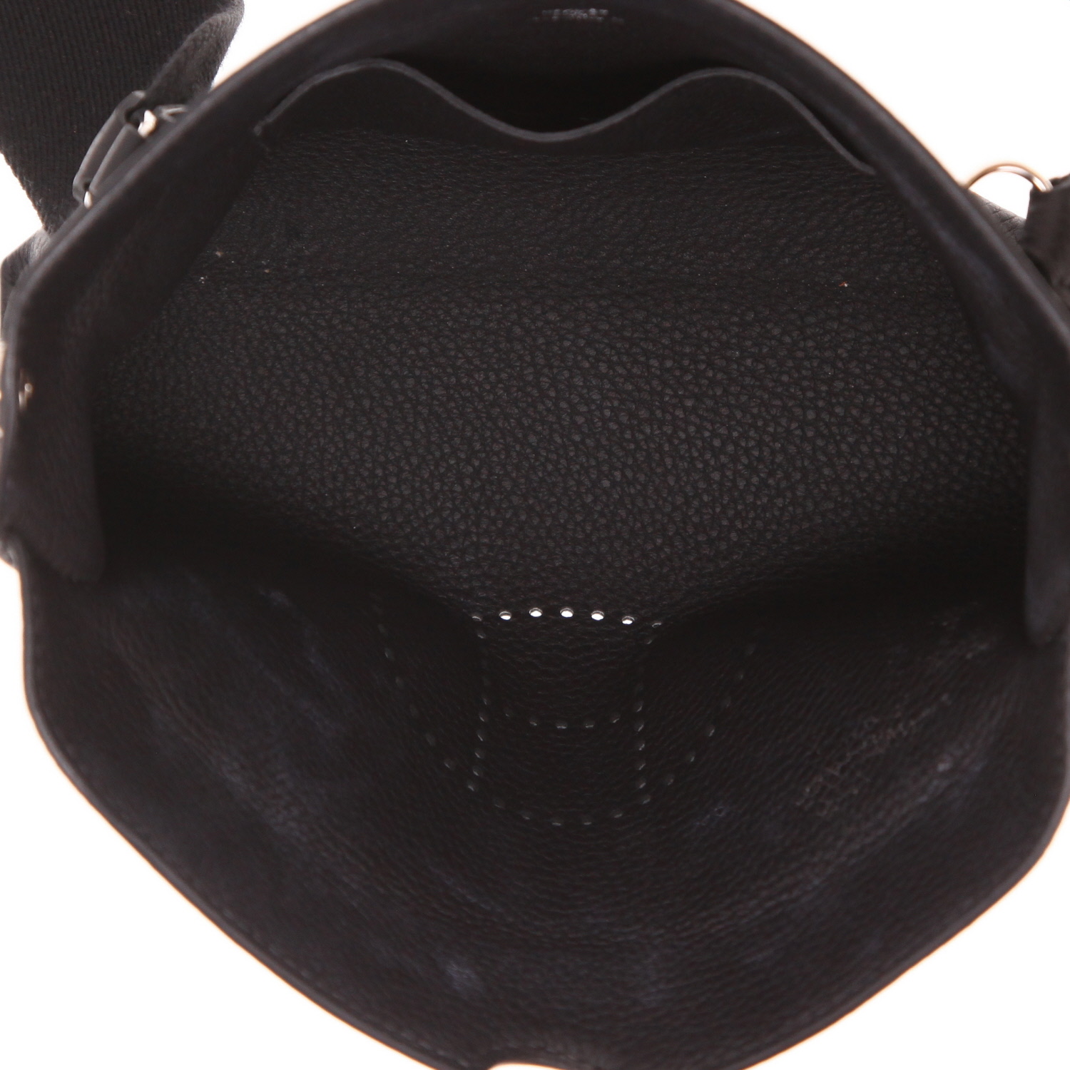 Borsa a tracolla Hermès  Portaoggetti in pelle Togo nera - Detail D3