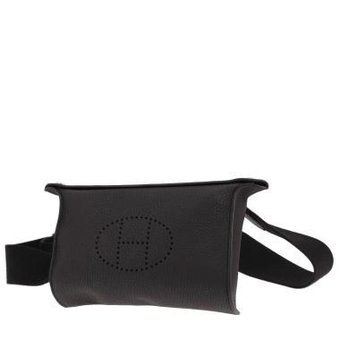 Sac bandoulière Hermès  Videpoches en cuir togo noir