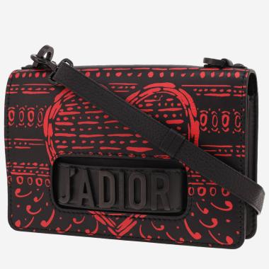 Dior ‘J’Adior’ shoulder bag in black and red leather