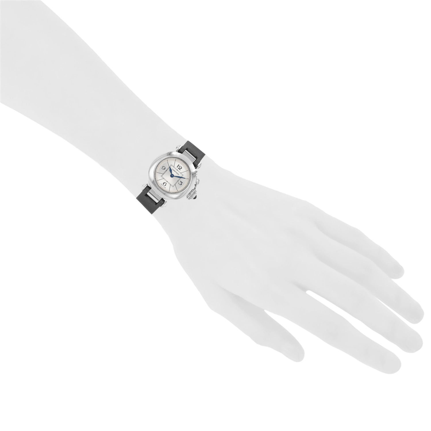 Cartier Miss Pasha steel watch, Ref: Cartier - 2973  Circa 2010 - Detail D1