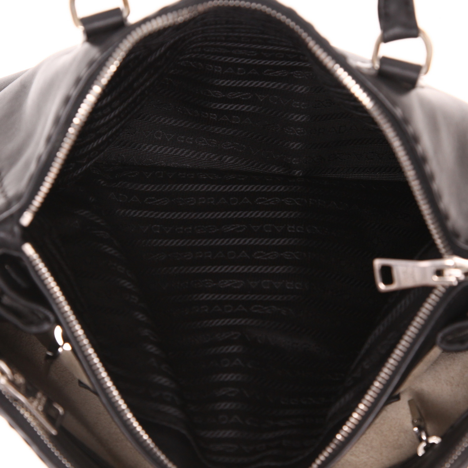 Prada Galleria handbag in black leather - Detail D5