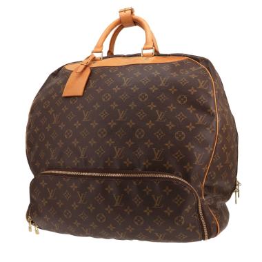 Borsa da viaggio Louis Vuitton “Evasion” in tela Monogram marrone e pelle naturale
