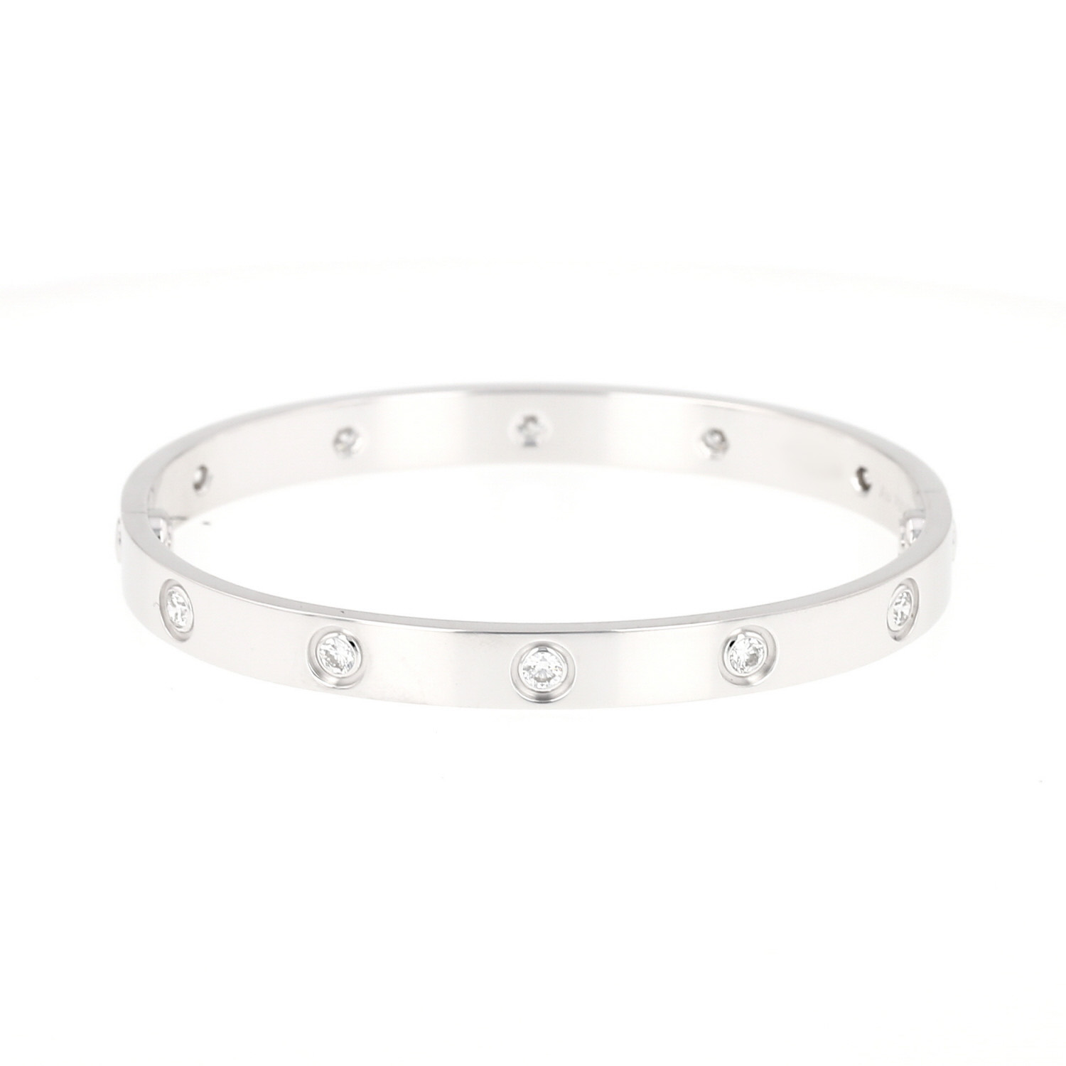 Cartier Love bracelet with 10 diamonds, in white gold and diamonds - Detail D5