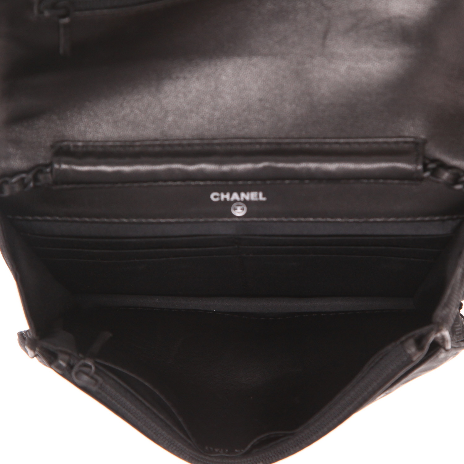 Bolso bandolera Chanel «Wallet on Chain» de lona noire - Detail D3