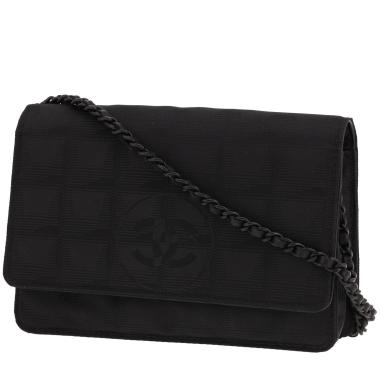 Borsa a tracolla Chanel “Wallet on Chain” in tela nera