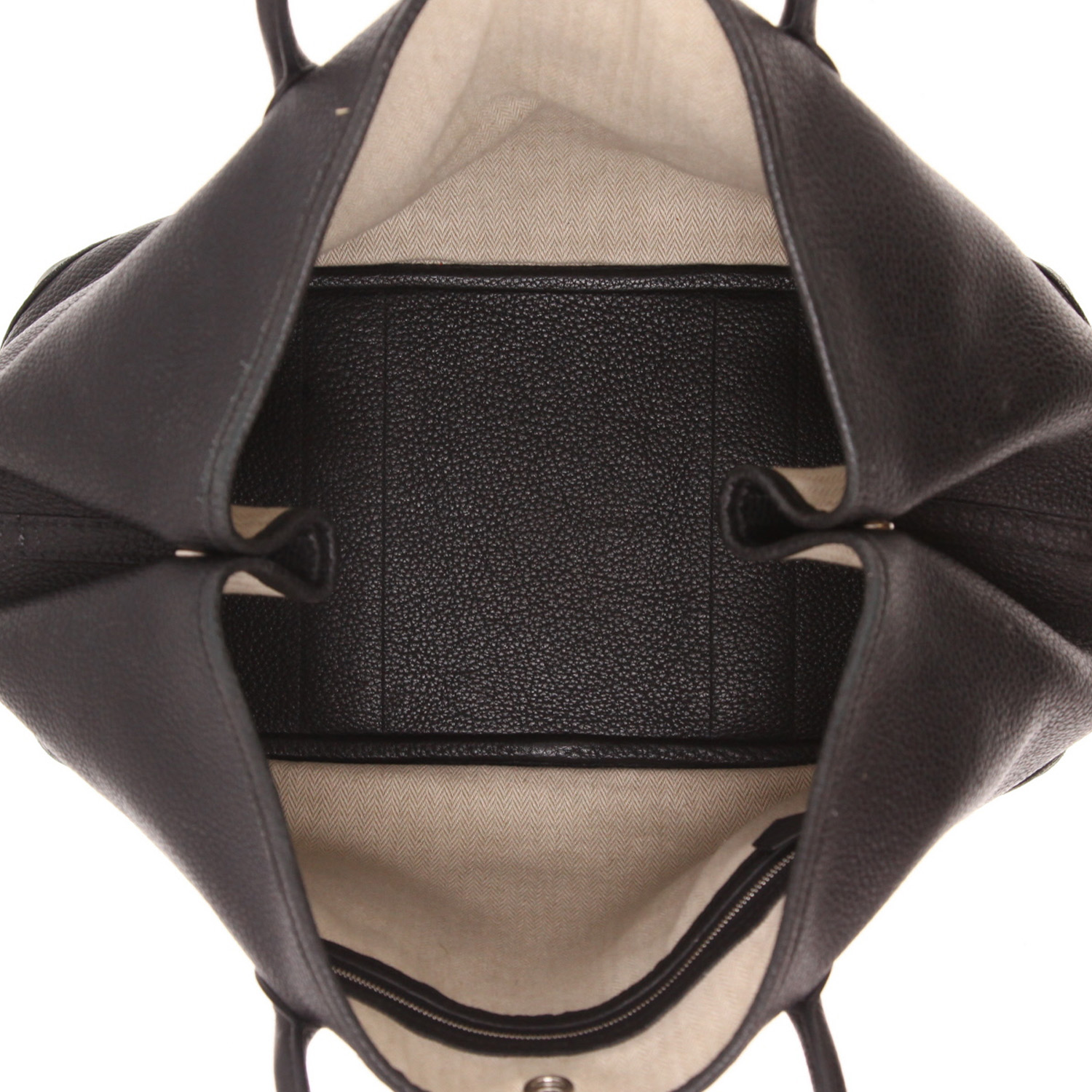 Borsa shopping Hermès “Garden” in pelle Togo Noir - Detail D3