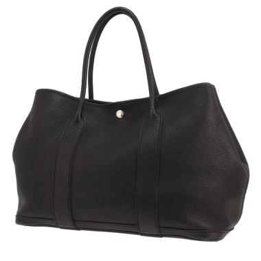 Borsa shopping Hermès “Garden” in pelle Togo Noir