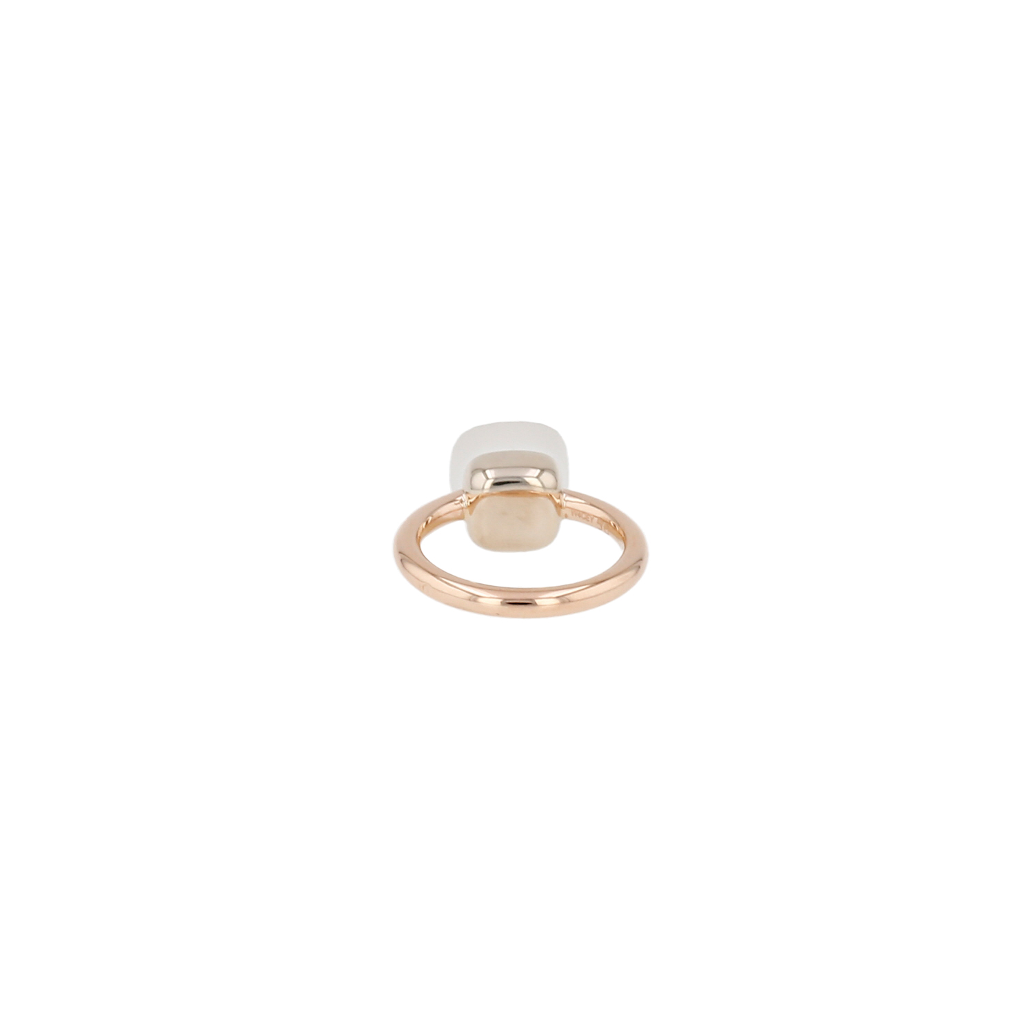 Pomellato Nudo Gelé ring in rose gold, white gold and topaz - Detail D5